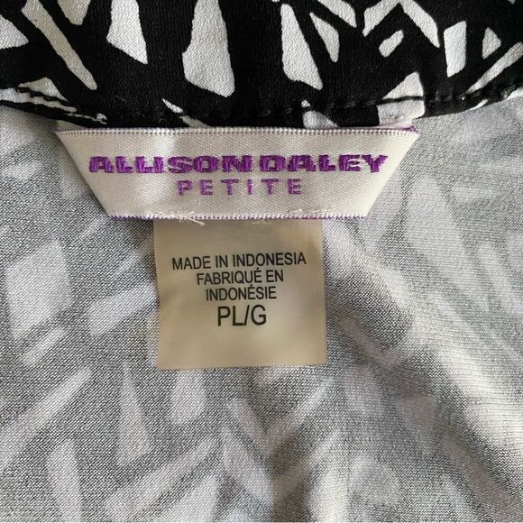 Allison Daley Retro Black White Tank Top Cover SZ P L/G - Picture 8 of 9